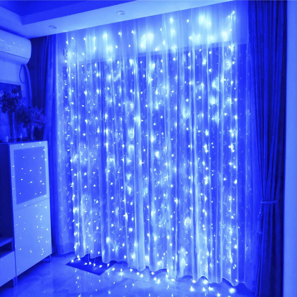 Luz Cascada 6X2 Metros 480 LED Luces Navidad Azul 480LEDA1